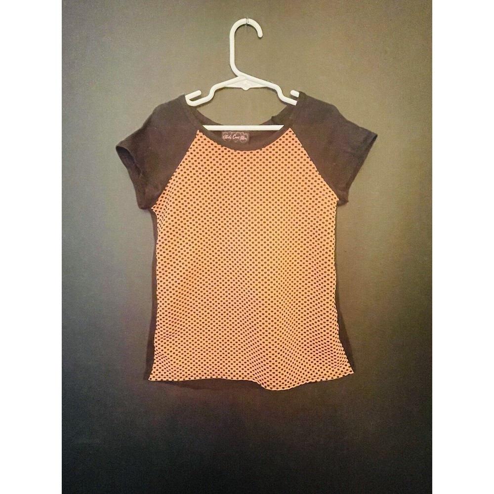 Kids Can’t Miss Girls M/L Black Orange Top